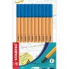 STABILO Büro- & Schulbedarf<Fineliner '' point 88'' in Blau - 10 Stück