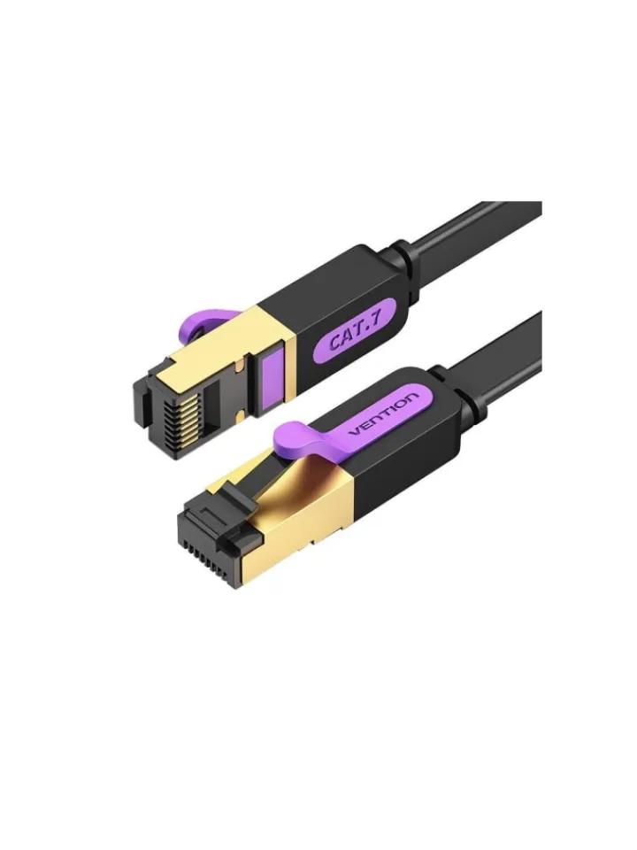 Wisam® Tablets, Konsolen & Elektronisches Spielzeug<Flaches Netzwerkkabel UTP CAT7 RJ45 Ethernet 10Gbps 15m schwarz
