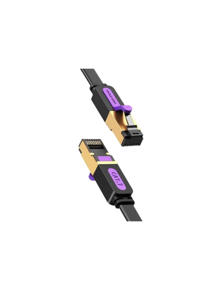 Wisam® Tablets, Konsolen & Elektronisches Spielzeug<Flaches Netzwerkkabel UTP CAT7 RJ45 Ethernet 10Gbps 15m schwarz