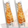 eluno Grillen<Flammlachshalter 2er Set aus Edelstahl, ca. 16 x 60 x 4 cm (B/H/T)