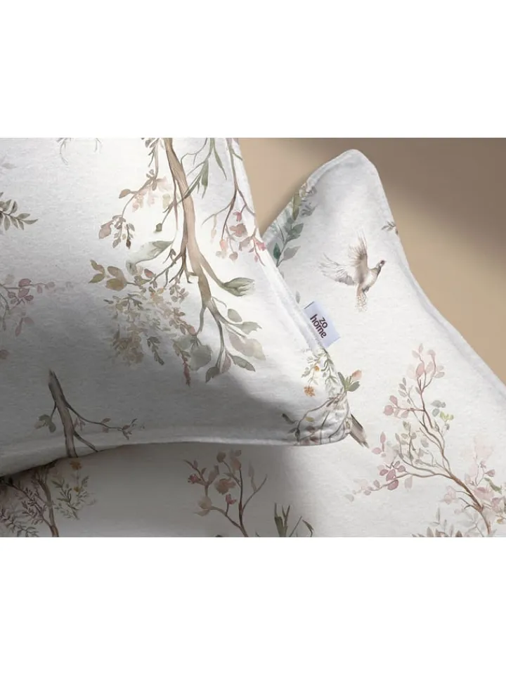 Zo!Home Bettwäsche & Bettwaren<Flanell-Bettwäsche-Set ''Hazel'' in Creme/ Hellbraun