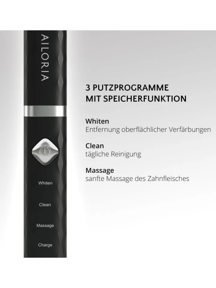 Ailoria Zahn & Mundpflege<FLASH TRAVEL USB-Schallzahnbürste in schwarz