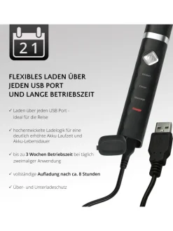 Ailoria Zahn & Mundpflege<FLASH TRAVEL USB-Schallzahnbürste in schwarz
