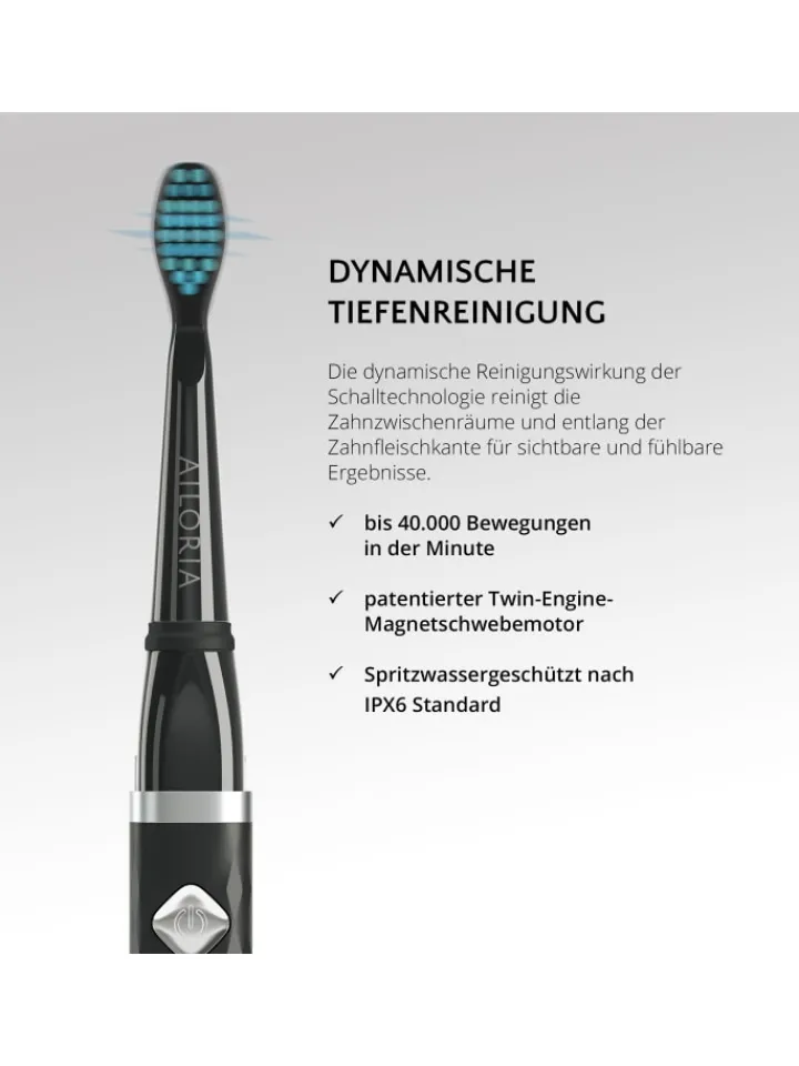 Ailoria Zahn & Mundpflege<FLASH TRAVEL USB-Schallzahnbürste in schwarz