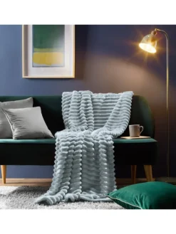 Erwin Müller Wohndecken & Plaids<Fleece, Microfaser Wohndecke 2er-Pack Aosta in silbergrau