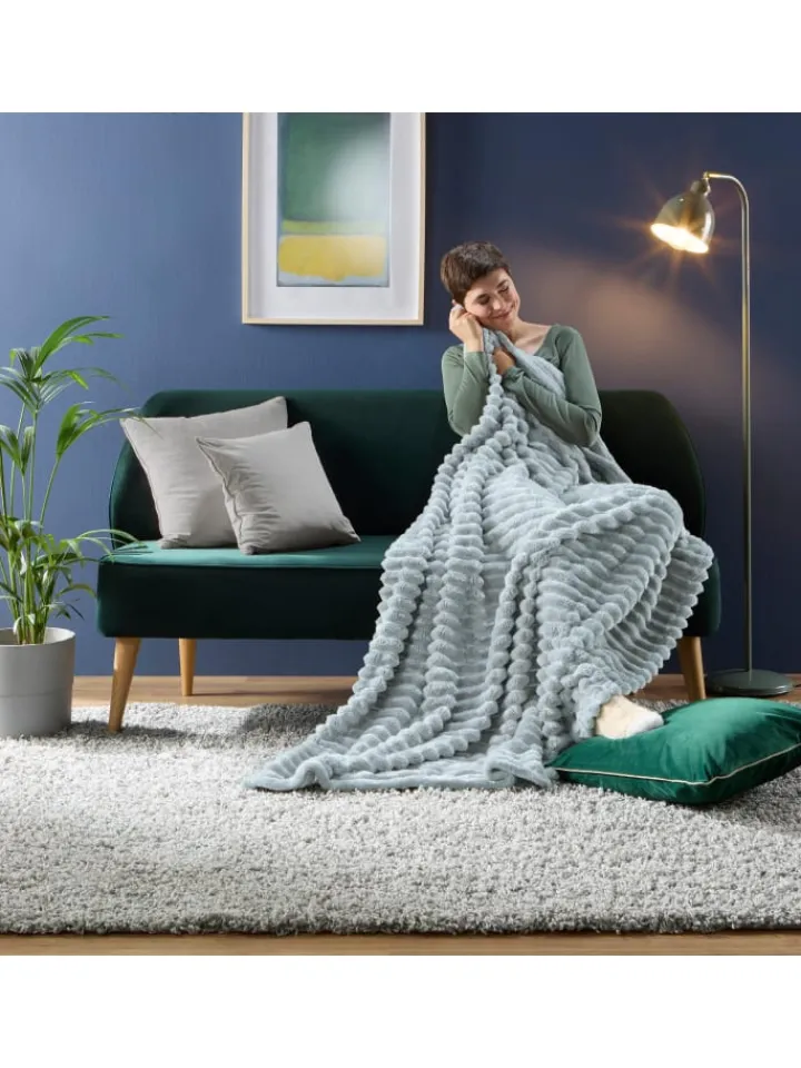 Erwin Müller Wohndecken & Plaids<Fleece, Microfaser Wohndecke 2er-Pack Aosta in silbergrau