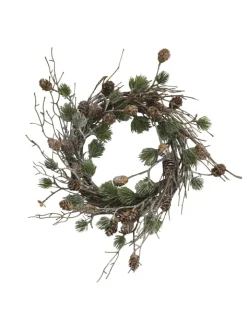 Chic Antique Künstliche Weihnachtsbäume<Fleur Kranz aus Zedernholz mit Zapfen in grün