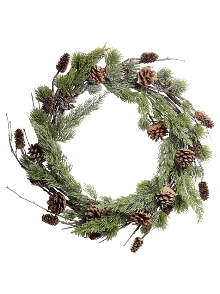 Chic Antique Künstliche Weihnachtsbäume<Fleur Kranz aus Zweigen mit Zapfen in grün