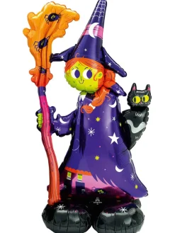 amscan Partyzubehör & -Dekoration<Folienballon "Scary Witch" in Lila/ Hellbraun/ Schwarz - (B)60 x (H)139 cm