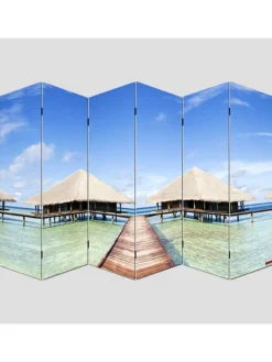MCW Paravents<Foto-Paravent Bagheria, 180x240cm, Strand