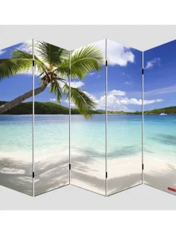 MCW Paravents<Foto-Paravent Bagheria, 180x200cm, Strand