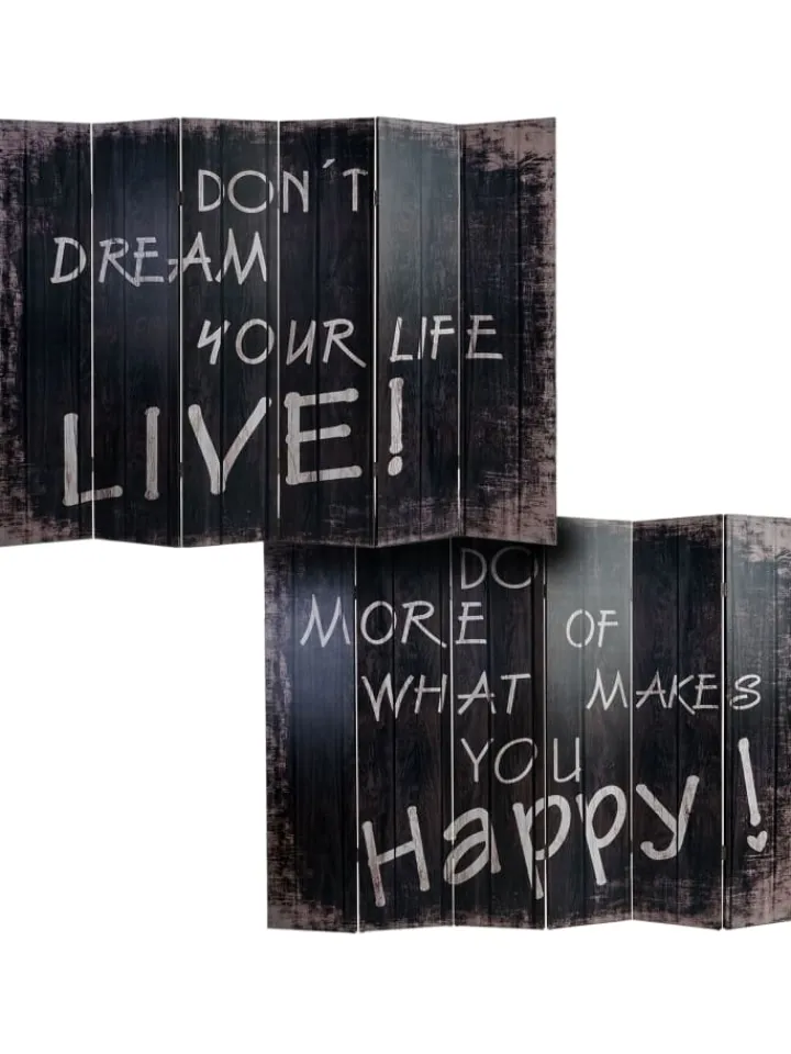 MCW Paravents<Foto-Paravent im Shabby-Look, 180x240cm, Spruch