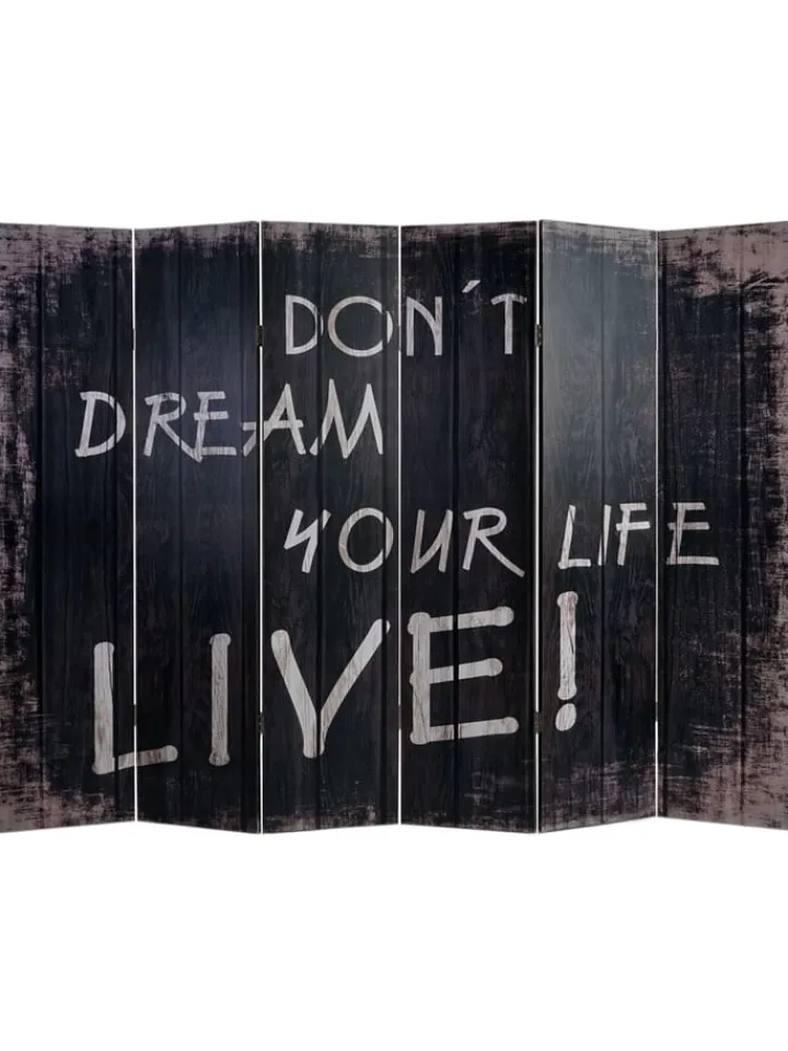 MCW Paravents<Foto-Paravent im Shabby-Look, 180x240cm, Spruch