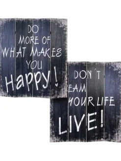 MCW Paravents<Foto-Paravent im Shabby-Look, 180x160cm, Spruch