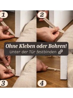 Praknu Tür- & Zugluftstopper<für Fenster bis 120cm - Waschbar - Energiesparend - Extra Lang