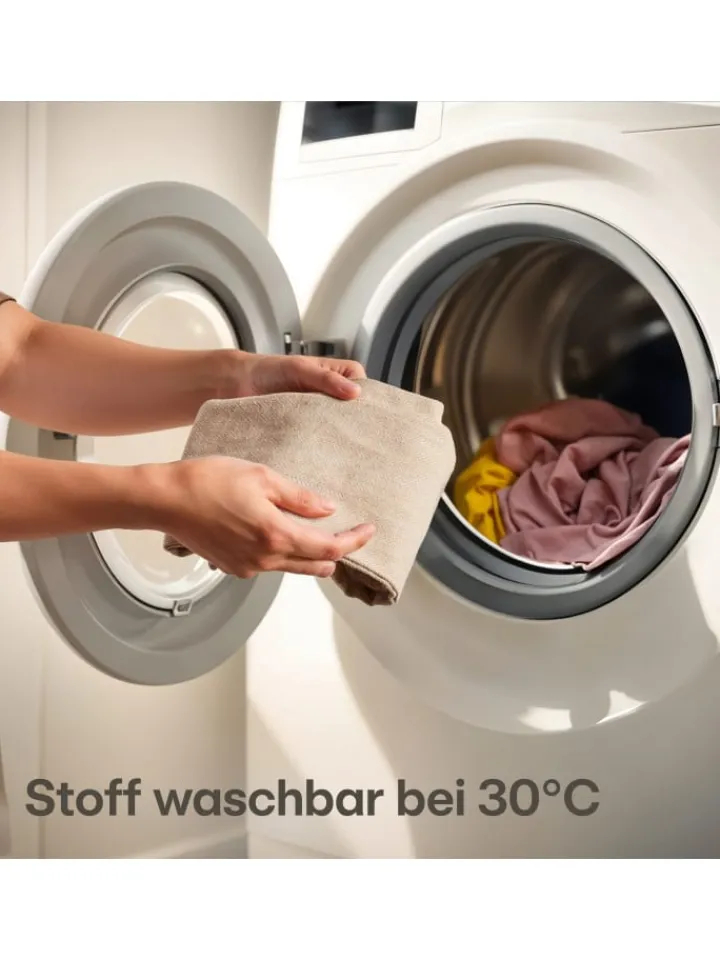 Praknu Tür- & Zugluftstopper<für Türen 70-100cm Waschbarer Stoff - Energiesparend - Stoff - Beige