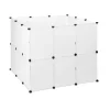 relaxdays Kleintiere<Freilaufgehege in Weiß - (B)110 x (H)92 x (T)110 cm