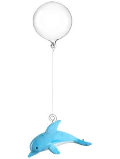 LEONARDO Wohndekoration<Freischwimmer ''Delphin'' in Blau - (L)15 cm