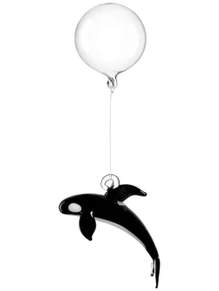 LEONARDO Wohndekoration<Freischwimmer ''Orca'' in Schwarz - (L)15 cm