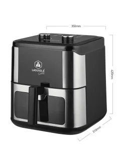 Laguiole Küchenelektronik<Fritteuse in Schwarz/ Silber - 8 l
