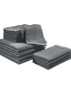 REDBEST Badtextilien<Frottier, Leichtfrottier Frottier-Set 20-tlg. Oceanside in anthrazit
