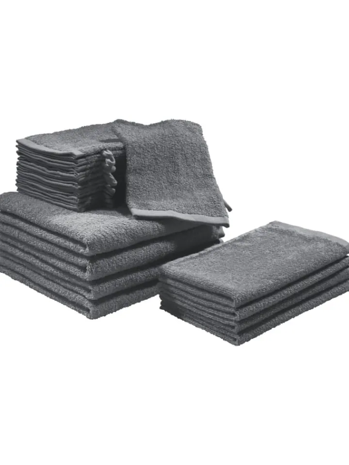 REDBEST Badtextilien<Frottier, Leichtfrottier Frottier-Set 20-tlg. Oceanside in anthrazit