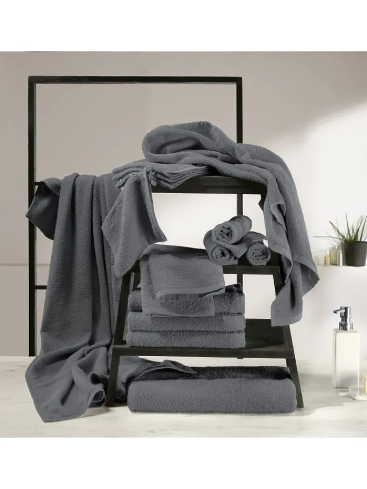 REDBEST Badtextilien<Frottier, Leichtfrottier Frottier-Set 20-tlg. Oceanside in anthrazit