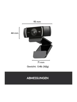 Logitech Foto & Video<Full-HD Webcam mit 1080p/30fps - Glasobjektiv mit 78° Sichtfeld in Schwarz