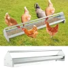 COSTWAY Vögel<Futtertrog 15 L für 12 Hühner in Silber