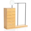 FineBuy Garderoben<Garderobe "FB100016" in Braun /