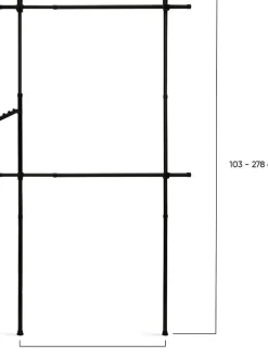 IDOMYA Essentials Regale & Schränke|Garderoben<Garderobe in Schwarz - (B)112 x (H)278 cm