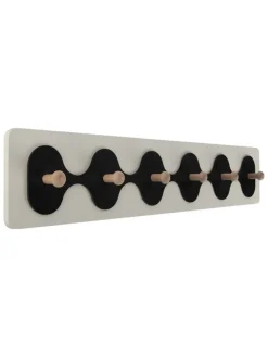 Present Time Garderoben<Garderobe in Weiß/ Schwarz - (B)11,5 x (H)4 cm