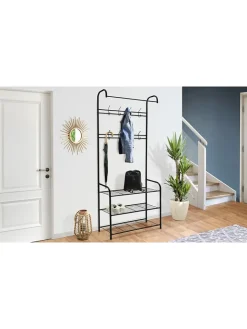 IDOMYA Essentials Garderoben<Garderobe "Pasadena" in Schwarz - (B)71 x (H)186 x (T)31 cm
