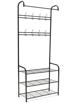 IDOMYA Essentials Garderoben<Garderobe "Pasadena" in Schwarz - (B)71 x (H)186 x (T)31 cm