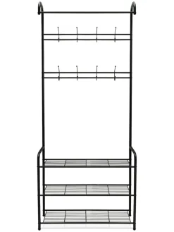IDOMYA Essentials Garderoben<Garderobe "Pasadena" in Schwarz - (B)71 x (H)186 x (T)31 cm