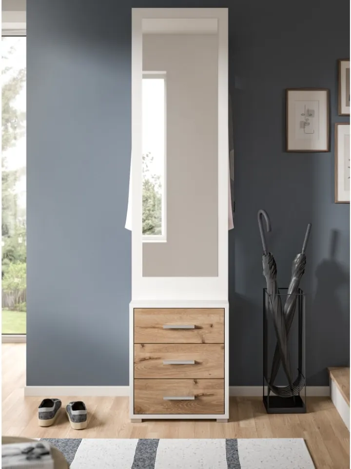 xonox.home Möbel-Sets<Garderobenkombination (B/H/T: 45x190x38 cm) in Nox Oak Nachbildung
