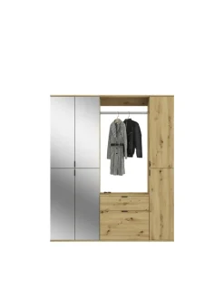 xonox.home Möbel-Sets<Garderobenkombination (B/H/T: 152x193x34 cm) in Artisan Eiche Nachbildung