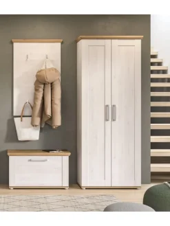 xonox.home Möbel-Sets<Garderobenkombination (B/H/T: 175x196x39 cm) in Sibiu Lärche Nachbildung