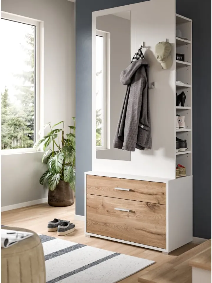 xonox.home Möbel-Sets<Garderobenkombination (B/H/T: 80x190x38 cm) in Nox Oak Nachbildung