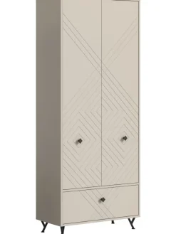 xonox.home Garderoben<Garderobenschrank (B/H/T: 80x190x35 cm) in sandbeige