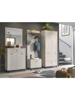 xonox.home Garderoben<Garderobenschrank (B/H/T: 80x190x35 cm) in sandbeige