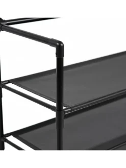 relaxdays Garderoben<Garderobenständer in Schwarz - (B)59,5 x (H)150,5 x (T)25 cm