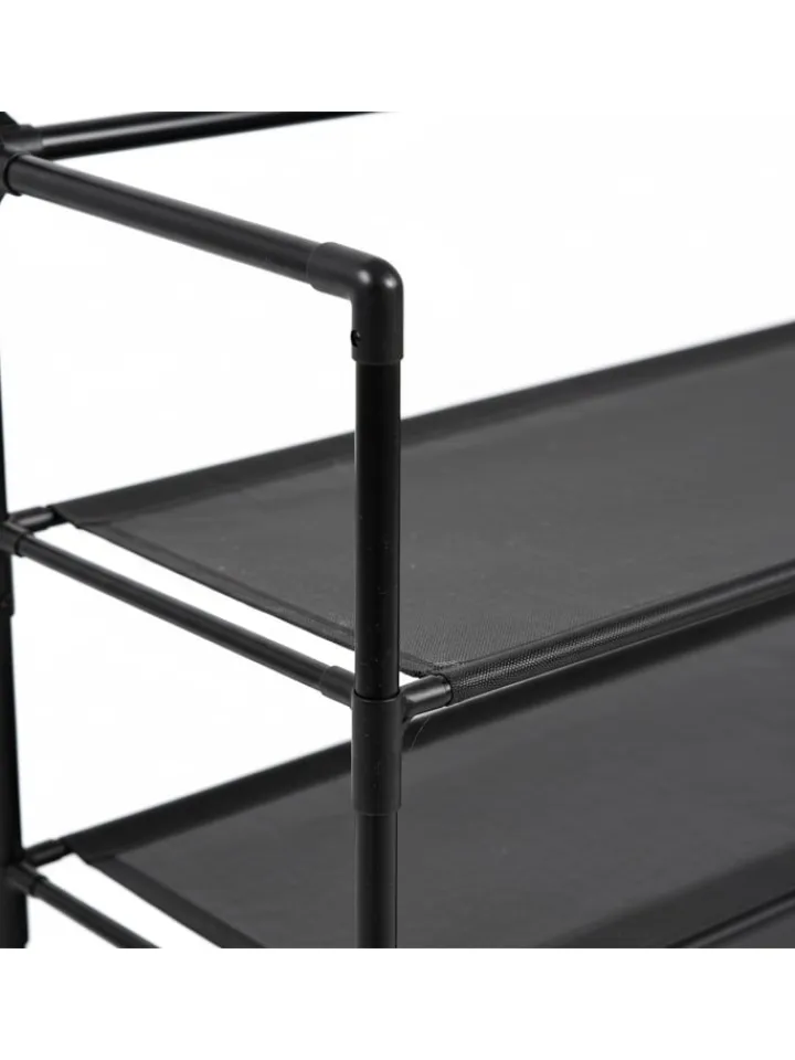 relaxdays Garderoben<Garderobenständer in Schwarz - (B)59,5 x (H)150,5 x (T)25 cm