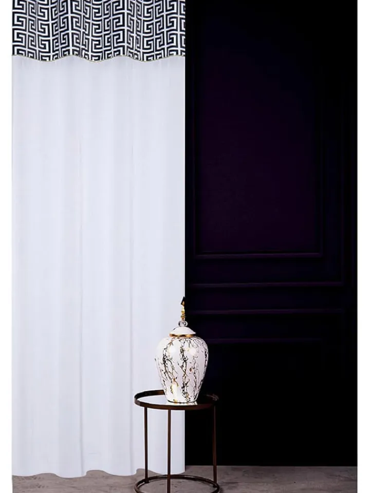 Chic Home Gardinen, Jalousien & Rollos<Gardine in Weiß/ Schwarz - (L)270 x (B)140 cm