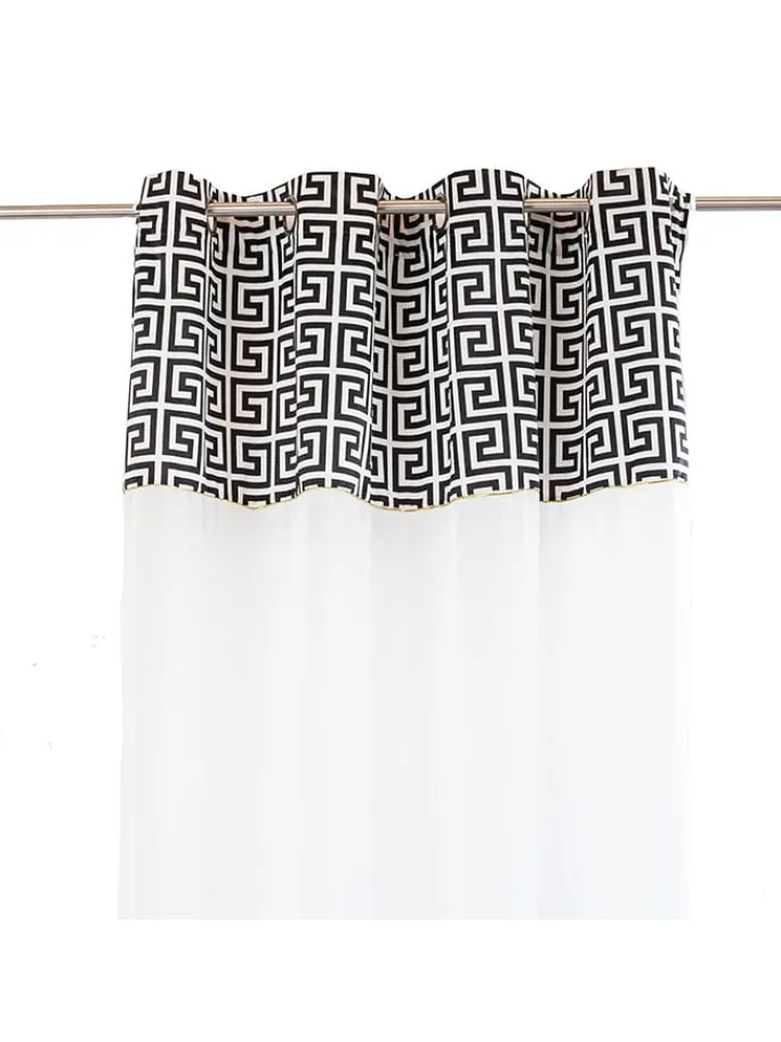 Chic Home Gardinen, Jalousien & Rollos<Gardine in Weiß/ Schwarz - (L)270 x (B)140 cm