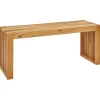 Beliani Gartenmöbel<Gartenbank BELLANO in Braun - (W) 105 x (H) 43 x (L) 35 cm
