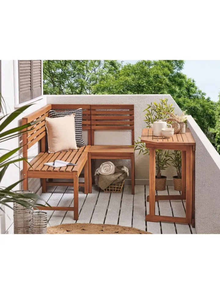 Beliani Gartenmöbel<Gartenbank TREIA in Braun - (W) 110 x (H) 92 x (L) 40 cm