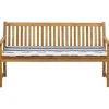Beliani Gartenmöbel<Gartenbank VIVARA in Braun/Weiß/Blau - (W) 160 x (H) 88 x (L) 61 cm