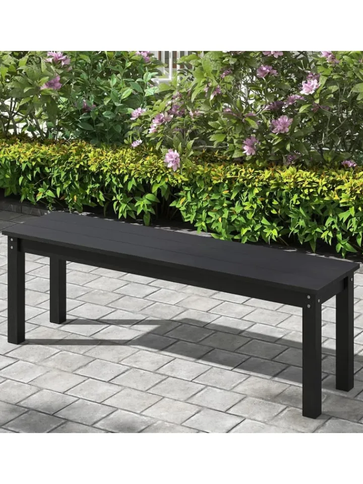COSTWAY Gartenmöbel<Gartenbank wetterfest 3-Sitzer in Schwarz