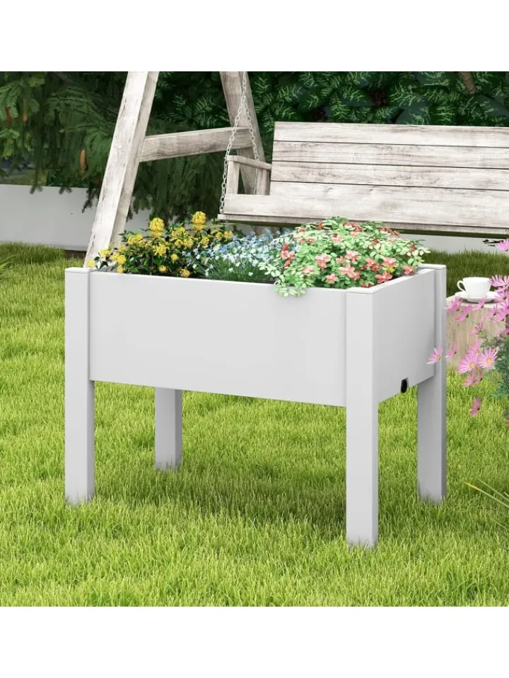 COSTWAY Pflanzen & Zubehör<Gartenbeet selbstbewässernd 76x45x61cm in Weiß